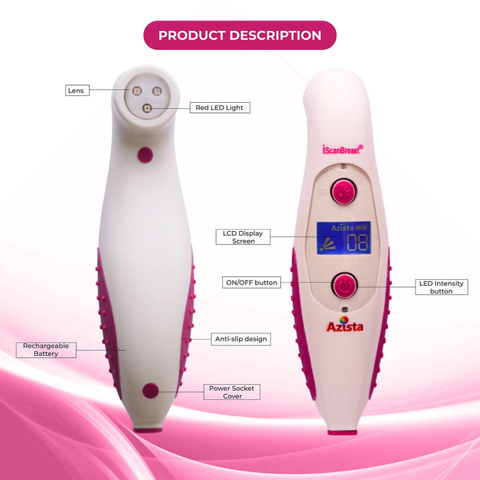 iSCANBREAST - Breast Self - Examination Device with Advanced Red LED Technology, Portable & Rechargeable - Azistastore