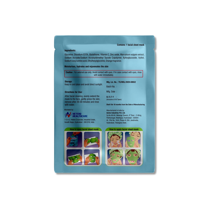 Sparkel Glow | Brightening & Instant Glow Face Sheet Mask - Best Face Mask for Glowing Skin - Azistastore