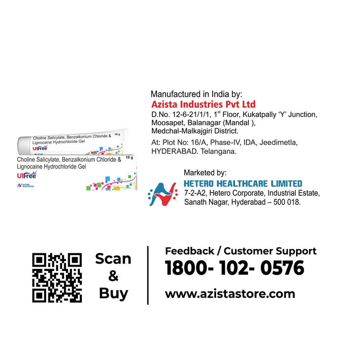 UlFree Mouth Ulcer Pain Relief Gel - Azistastore